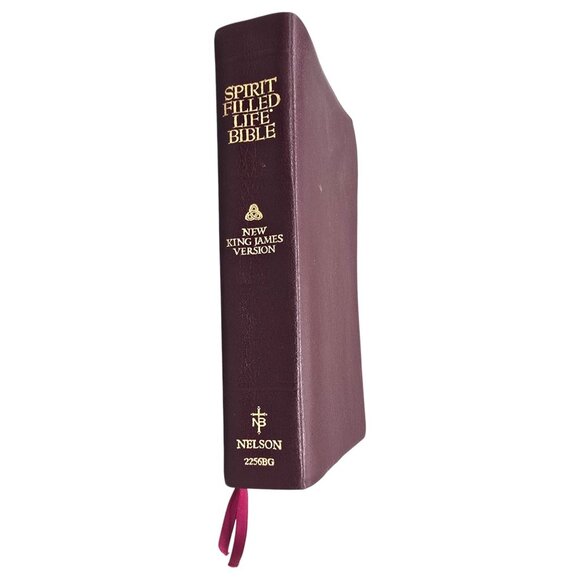Spirit Filled Life Bible NKJV 2255BG Nelson Burgundy Bonded Leather 1991 - Picture 1 of 16